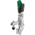 AMF 6803SG - Vertical toggle clamp with safety latch with open clamping arm and angled base