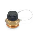 GN880 MS - Oil drain valves, Type K, with plastic protective cap and retaining cable