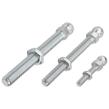 B0354 - Swivel feet threaded spindles steel or stainless steel