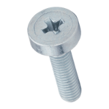 BN 33348 - Self-clinching captive panel screws with phillips pan head, for metallic materials (PEM® SCBJ), steel hardened, zinc plated clear passivated
