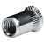 Blind rivet nuts and screws GO-NUT round shank knurled blind rivet nuts countersunk aluminum
