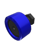 CA72 - Rubber coated cam bearing follower · cylindrical · with retaining ring · resin
