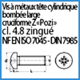 Modèle 30701B - ACIER zingué Classe 4.8