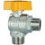 Ball valves, angle type, male/male thread