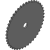 08B-1 (12,7 x 7,75 mm) - Kettenradscheiben für Simplex/Duplex/Triplex Rollenkette  (DIN 8187 - ISO/R 606)