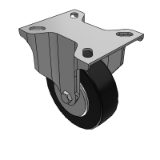 HECCK - 固定型-中载-橡胶脚轮