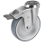 SRFP/SL FR - Thermoplastic rubber wheels, polypropylene centre, swivel bolt hole bracket type “SL” with brake