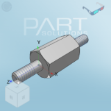 RBG21_26 - Hexagonal strut¡¤male thread on both ends¡¤male thread on both ends with specified length