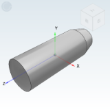 BLW63-g6_65-g6 - Straight rod type negative tolerance locating pin, One end R type and one end taper angle type g6