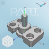 WHM01_12 - Floating joint (single piece / component) - mounting flange · sliding type / cylinder connecting piece · male thread type / female thread type