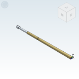 PNP120 - The probe (ICT test) is standard type. The minimum installation center distance is 80mil/2.0 mm. The maximum travel distance is 6.4 mm