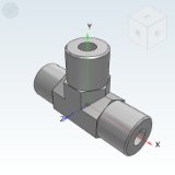 WSB96_97 - O-ring flat sealing transition joint T-shaped tee joint · American ORFS thread